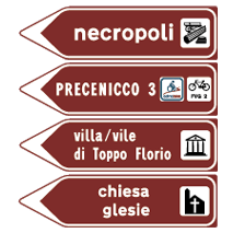 SEGNALI TURISTICI E DI TERRITORIO EXTRAURBANI